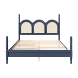 Four Poster Stylish Wooden Frame Queen Bed | OROA