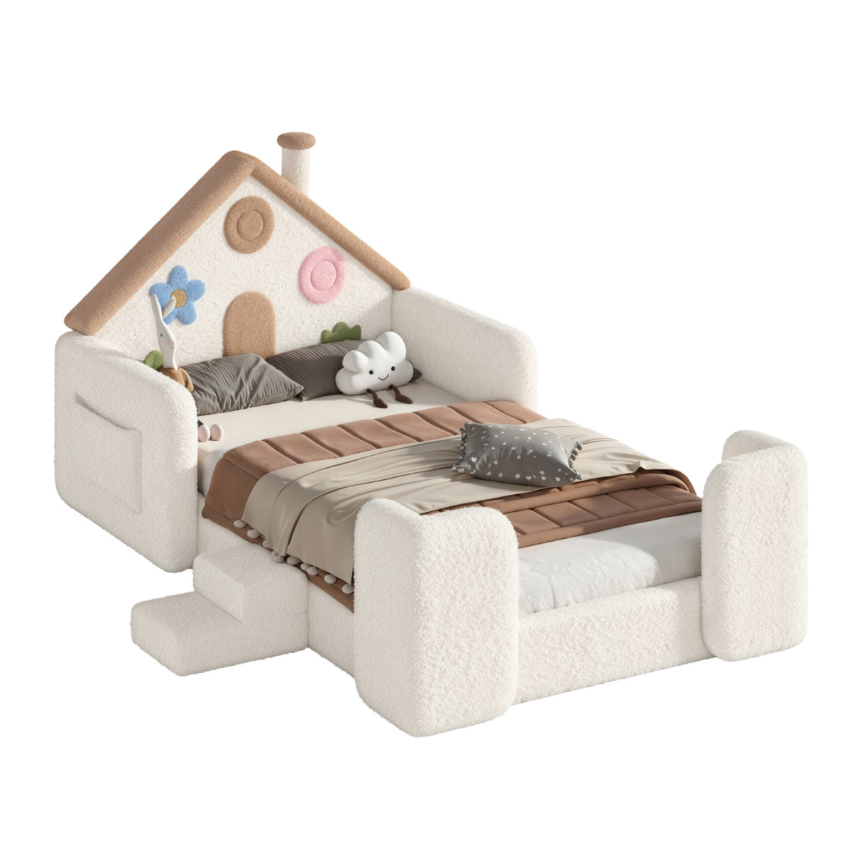 Upholstered Floor Twin Bed | OROA Kids