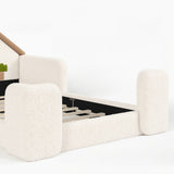 Full House-Shaped Upholstered Kids Floor Bed - OROA Kids - view 10