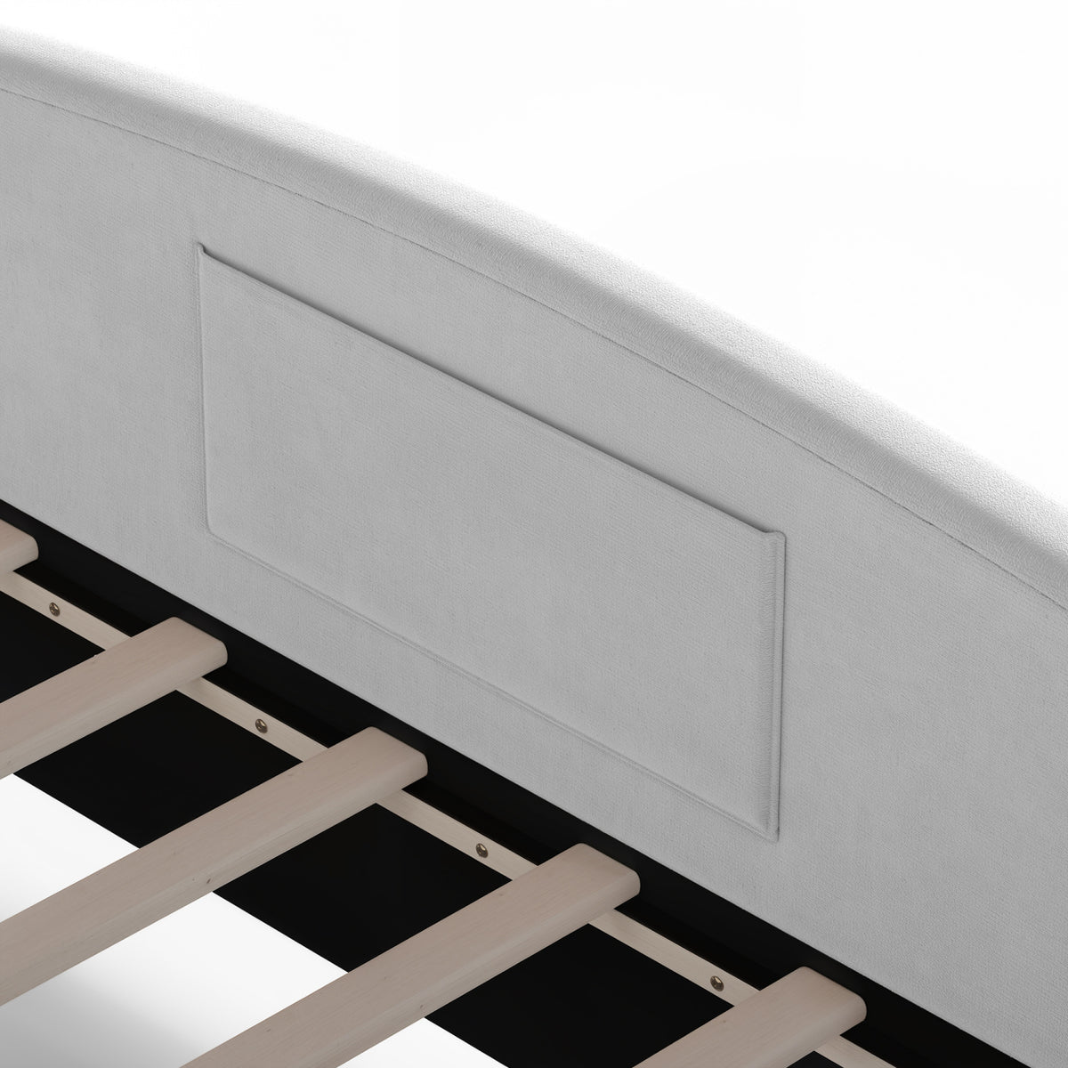 Modern European furniture - Upholstered Curved Headboard Twin Bed - www.oroa.com