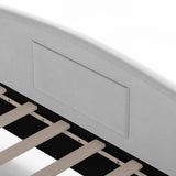 Modern European furniture - Upholstered Curved Headboard Twin Bed - www.oroa.com