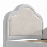 Modern European furniture - Upholstered Curved Headboard Twin Bed - www.oroa.com
