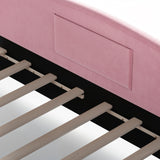 Pink Upholstered Floor Bed | OROA Kids
