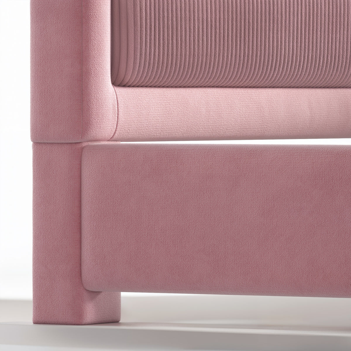 Pink Upholstered Floor Bed | OROA Kids