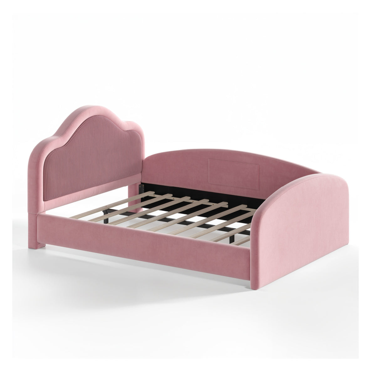 Pink Upholstered Floor Bed | OROA Kids