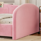 Pink Upholstered Floor Bed | OROA Kids
