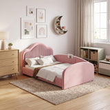 Pink Upholstered Floor Bed | OROA Kids