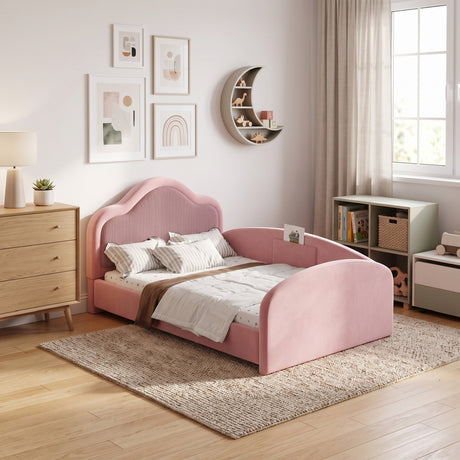 Pink Upholstered Floor Bed | OROA Kids