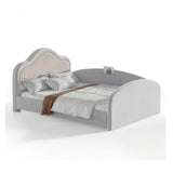 Upholstered Gray Kids Floor bed | OROA Kids