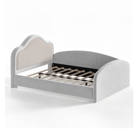 Upholstered Gray Kids Floor bed | OROA Kids