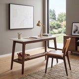 Solid Hardwood Student Study Desk with Storage | OROA
