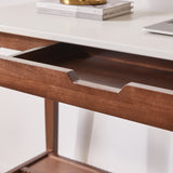 Solid Hardwood Student Study Desk with Storage | OROA