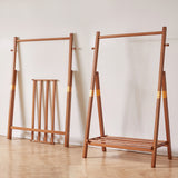 Modern European furniture -Heavy‑Duty Wood Clothes Rack -www.oroa.com