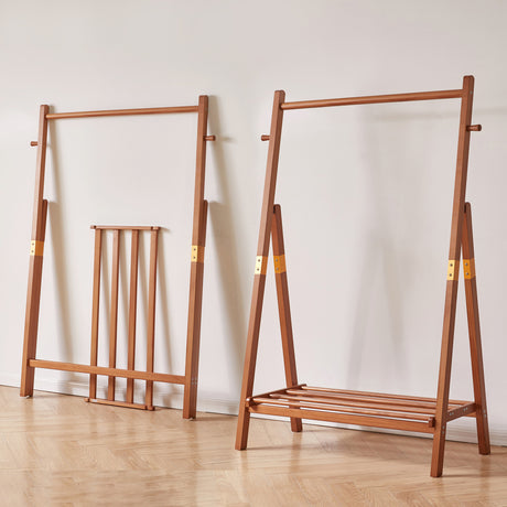 Modern European furniture -Heavy‑Duty Wood Clothes Rack -www.oroa.com