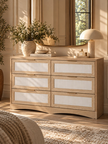Modern European furniture - Royal Oak Two-Tone Wooden Dressing Table - www.oroa.com