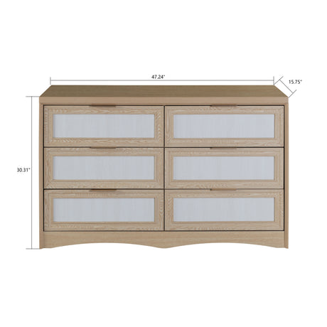 Modern European furniture - Royal Oak Two-Tone Wooden Dressing Table - www.oroa.com