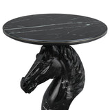 Black Horse Head Statue Side Table | OROA