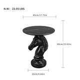 Black Horse Head Statue Side Table | OROA