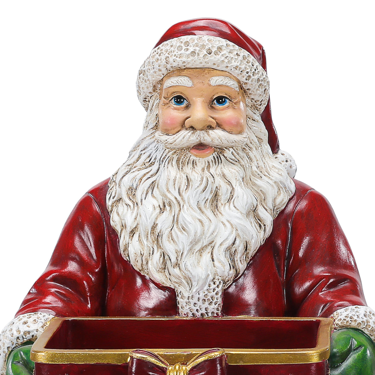 Christmas Santa Claus Statue with Storage Tray | OROA