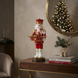 Christmas Nutcracker Soldier Statue with Serving Tray | OROA