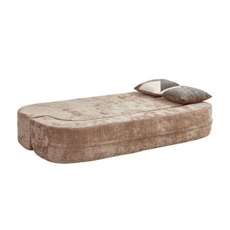 Plush Fabric Eggshell Sofa Bed - OROA - view 5