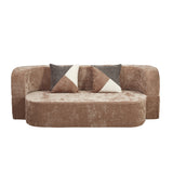 Plush Fabric Eggshell Sofa Bed | OROA