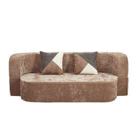 Modern European furniture - Plush Fabric Eggshell Sofa Bed - www.oroa.com