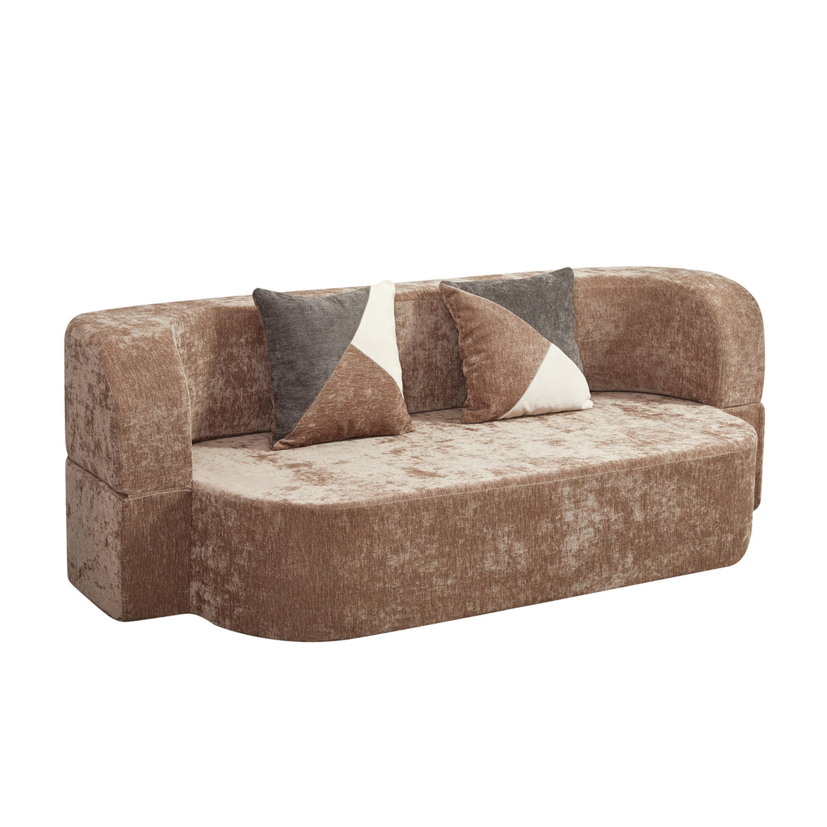 Plush Fabric Eggshell Sofa Bed | OROA