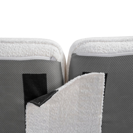 Modern European furniture - White Curved L-Shape Sectional Sofa - www.oroa.com