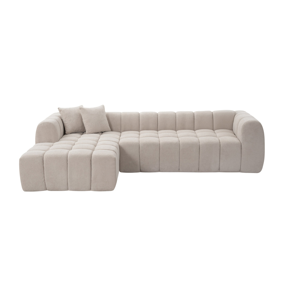 Camel Tufted Modular Sectional Sofa | OROA
