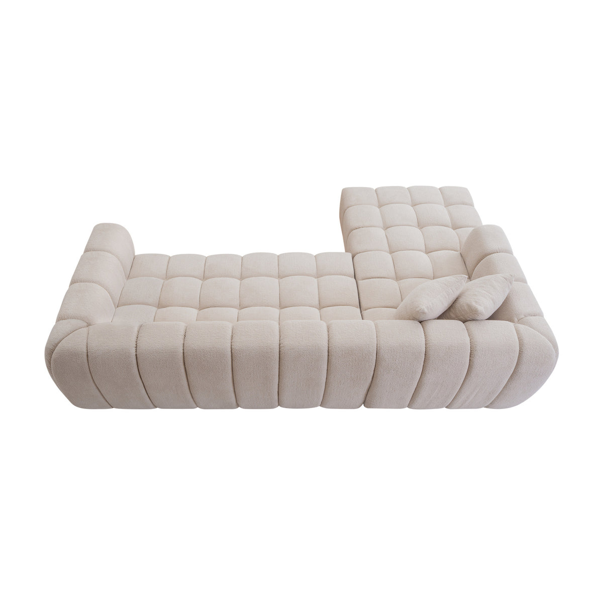 Camel Tufted Modular Sectional Sofa | OROA