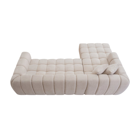 Camel Tufted Modular Sectional Sofa - OROA Modern Furniture