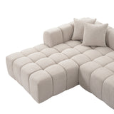Camel Tufted Modular Sectional Sofa | OROA
