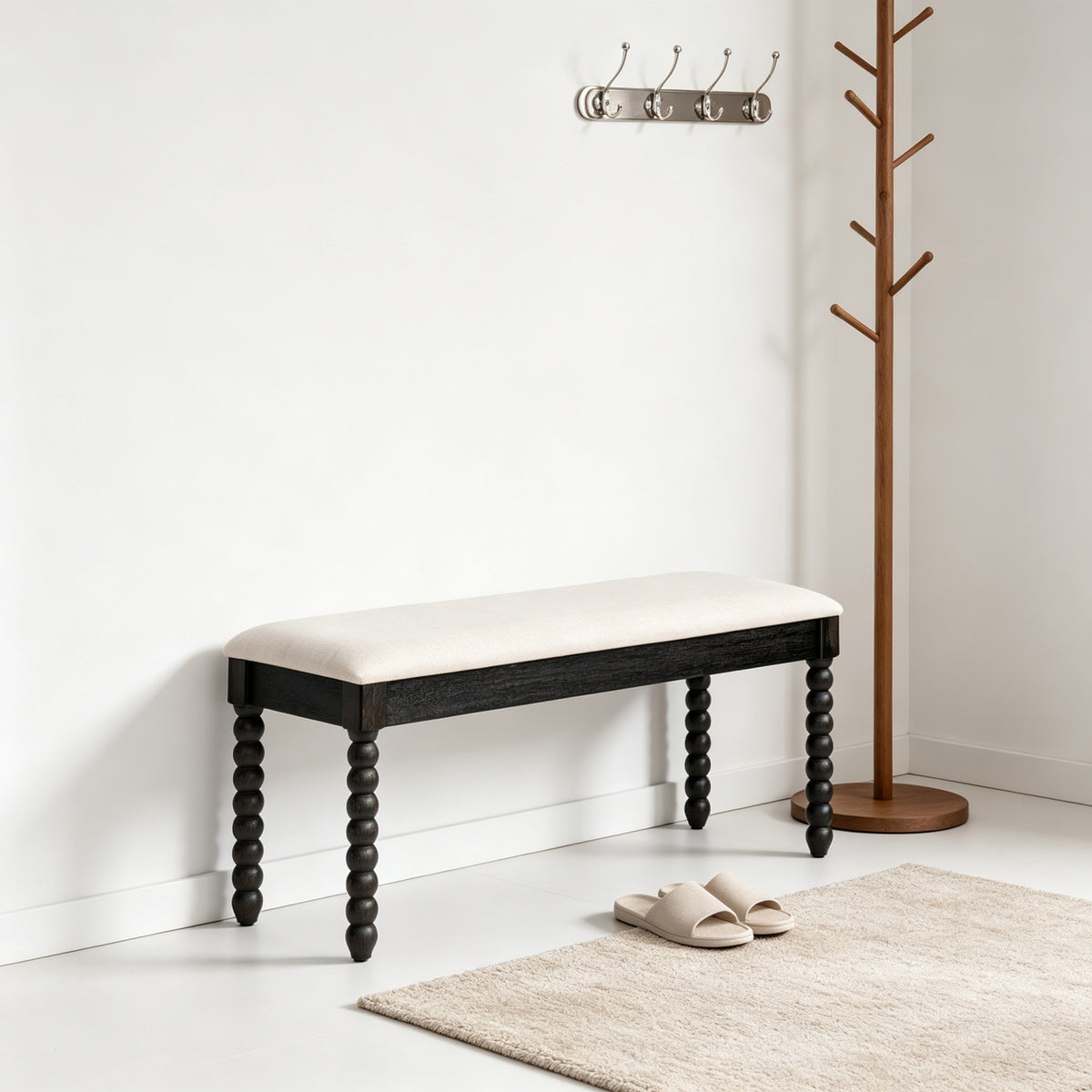 Modern European furniture - Upholstered Wooden Storage Bench - www.oroa.com
