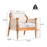 Solid Hardwood Frame Accent Chair | OROA