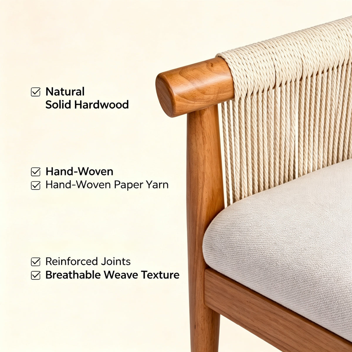 Solid Hardwood Frame Accent Chair | OROA