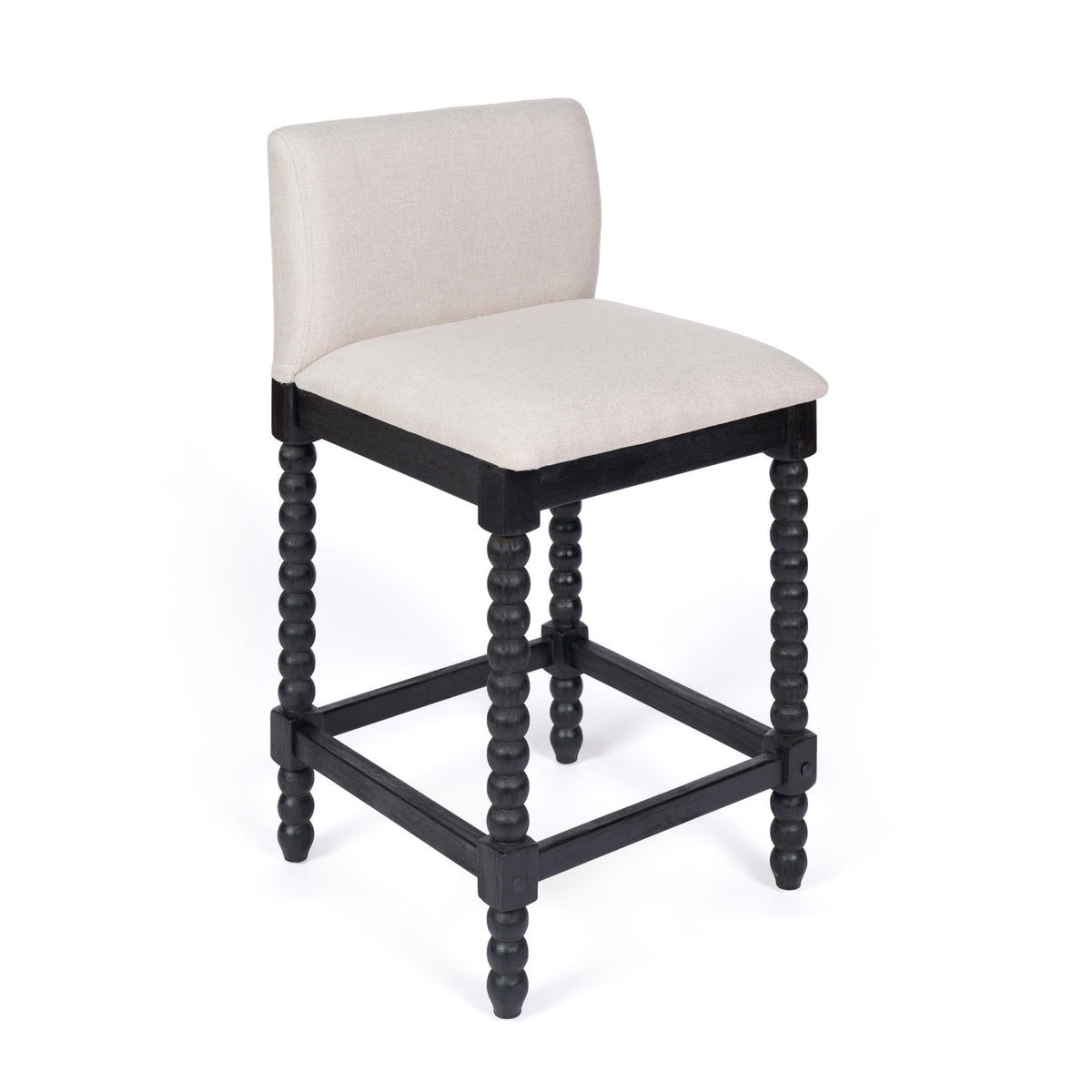 Linen Upholstered Bar Stools (2) | OROA