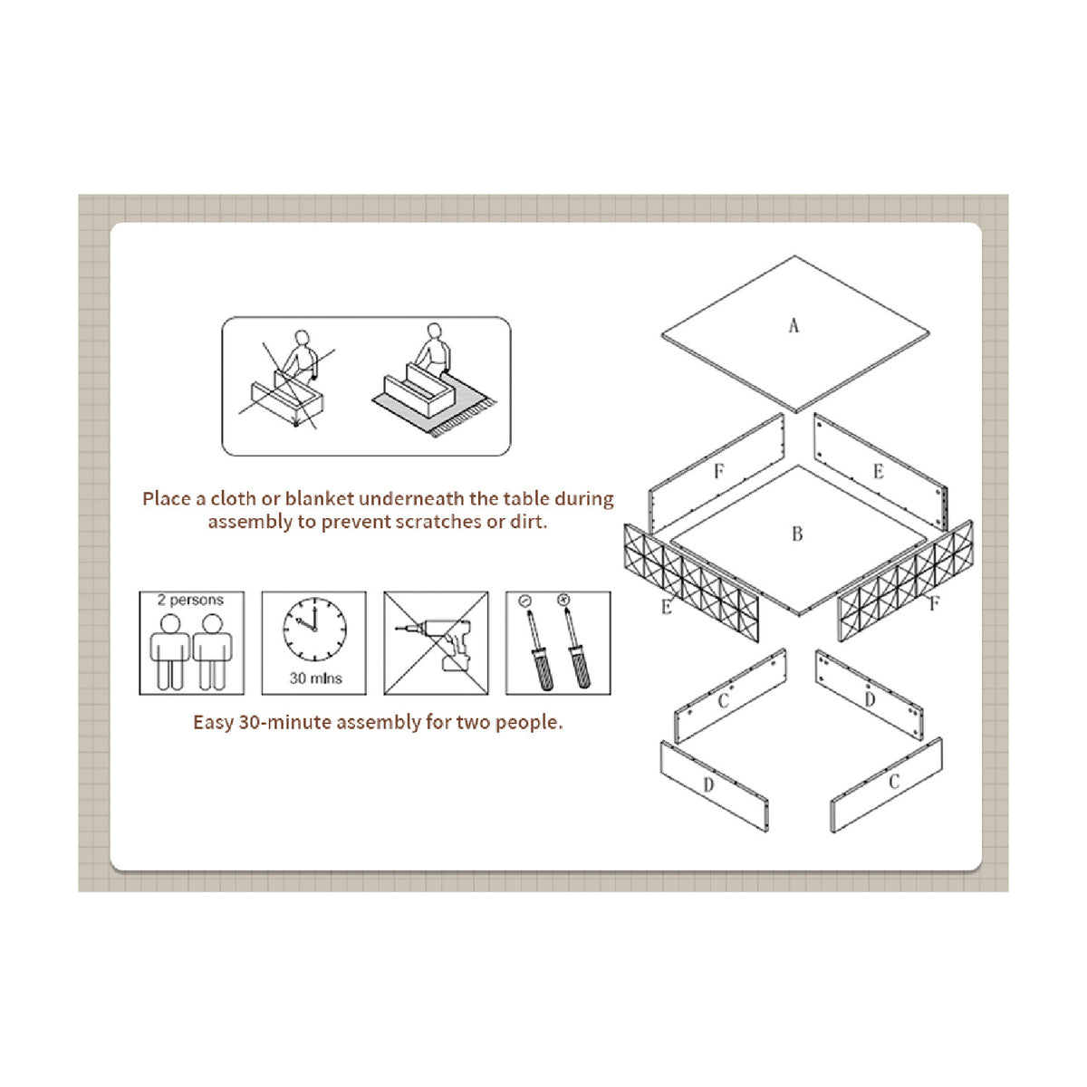 3D Geometric Cube Coffee Table | OROA