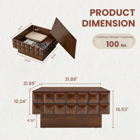 3D Geometric Cube Coffee Table | OROA