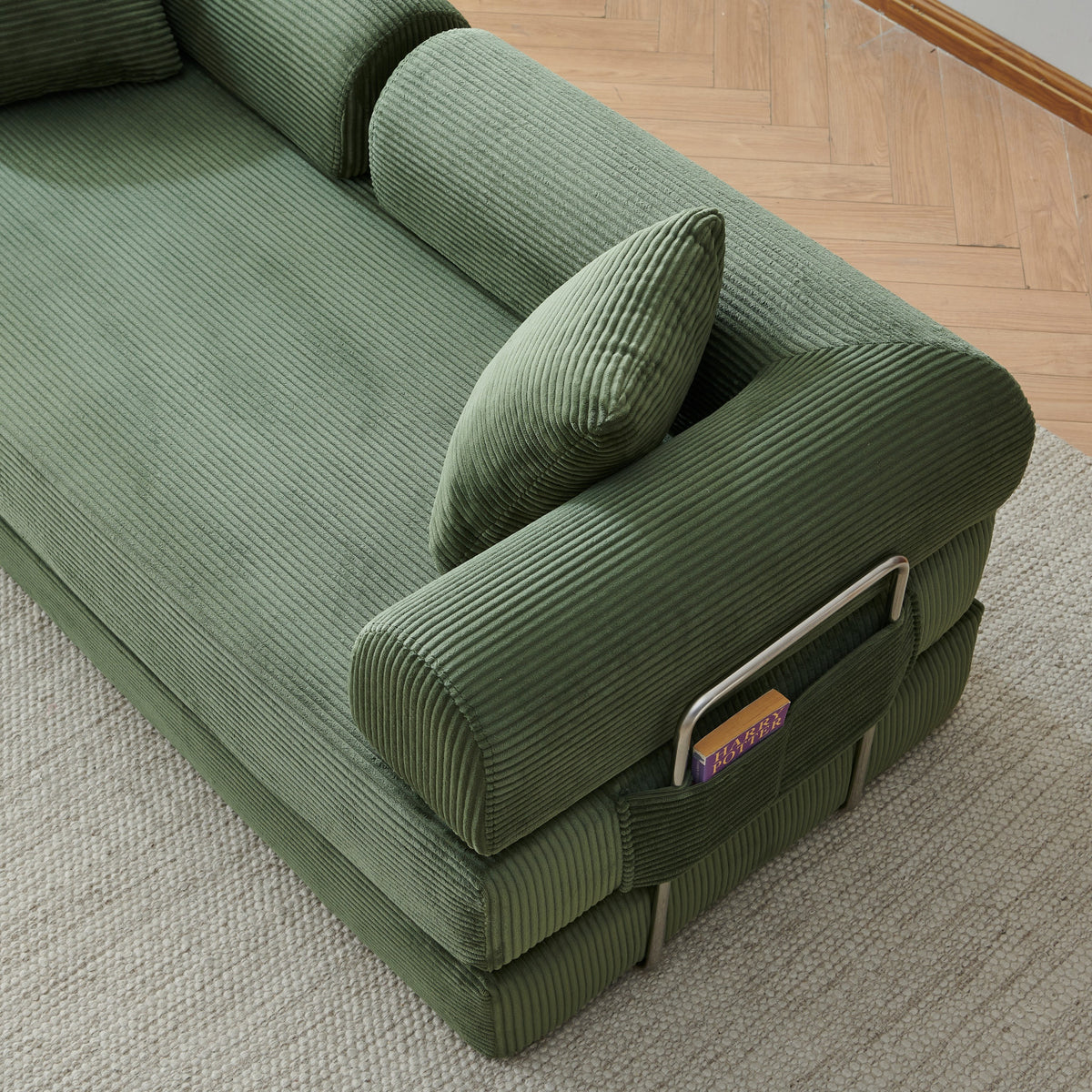 Green Compression Sofa Convertible Sofa Bed | OROA