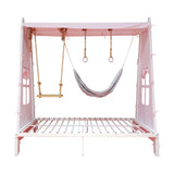 Twin Metal House Bed with Tent & Swing | OROA Kids