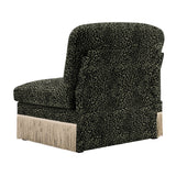 Modern European furniture - Green Black Leopard Chenille Armless Sofa - www.oroa.com