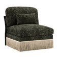 Modern European furniture - Green Black Leopard Chenille Armless Sofa - www.oroa.com
