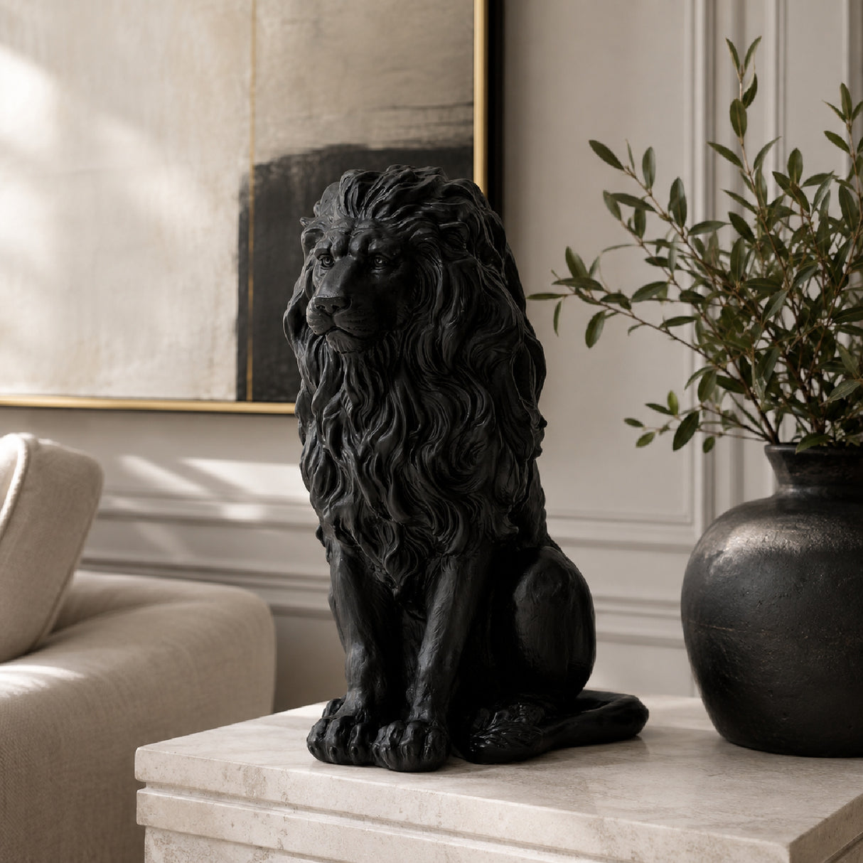 Lion Indoor/Outdoor Guardian Sculpture | OROA