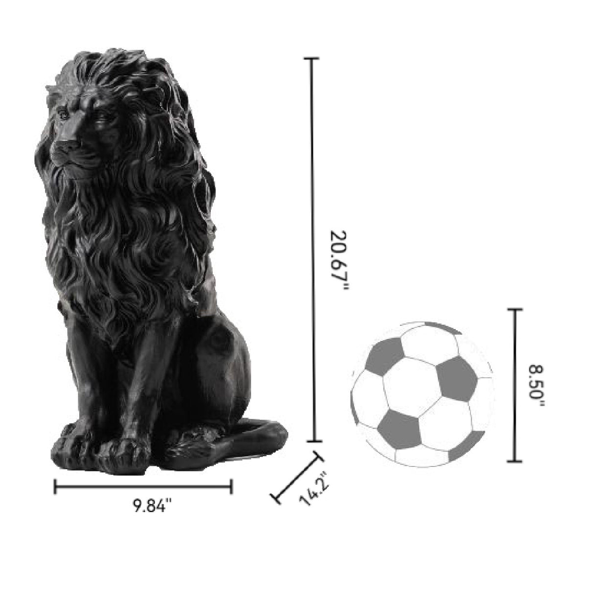 Lion Indoor/Outdoor Guardian Sculpture | OROA
