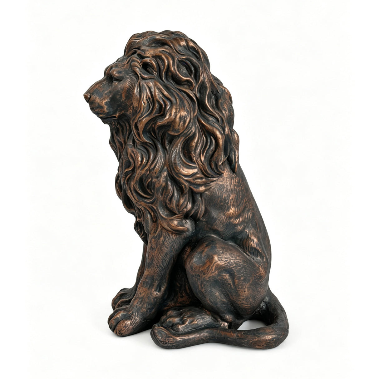 21" Lion Outdoor Guardian Sculpture | OROA