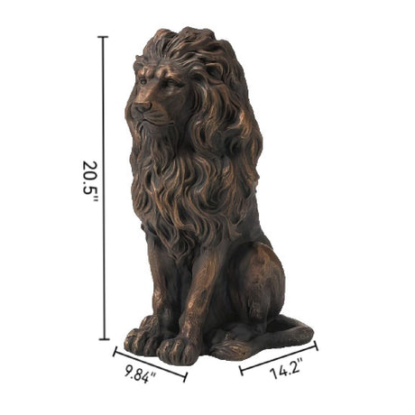 21" Lion Outdoor Guardian Sculpture | OROA