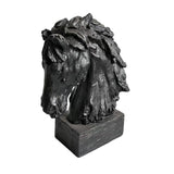 Modern European furniture - Black Rustic Horse Head Resin Sculpture Decor - www.oroa.com