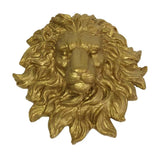 Modern European furniture - Golden Lion Head Resin Wall Mount Decor - www.oroa.com