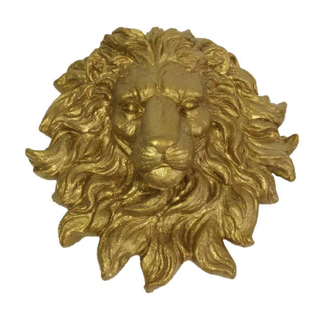 Modern European furniture - Golden Lion Head Resin Wall Mount Decor - www.oroa.com